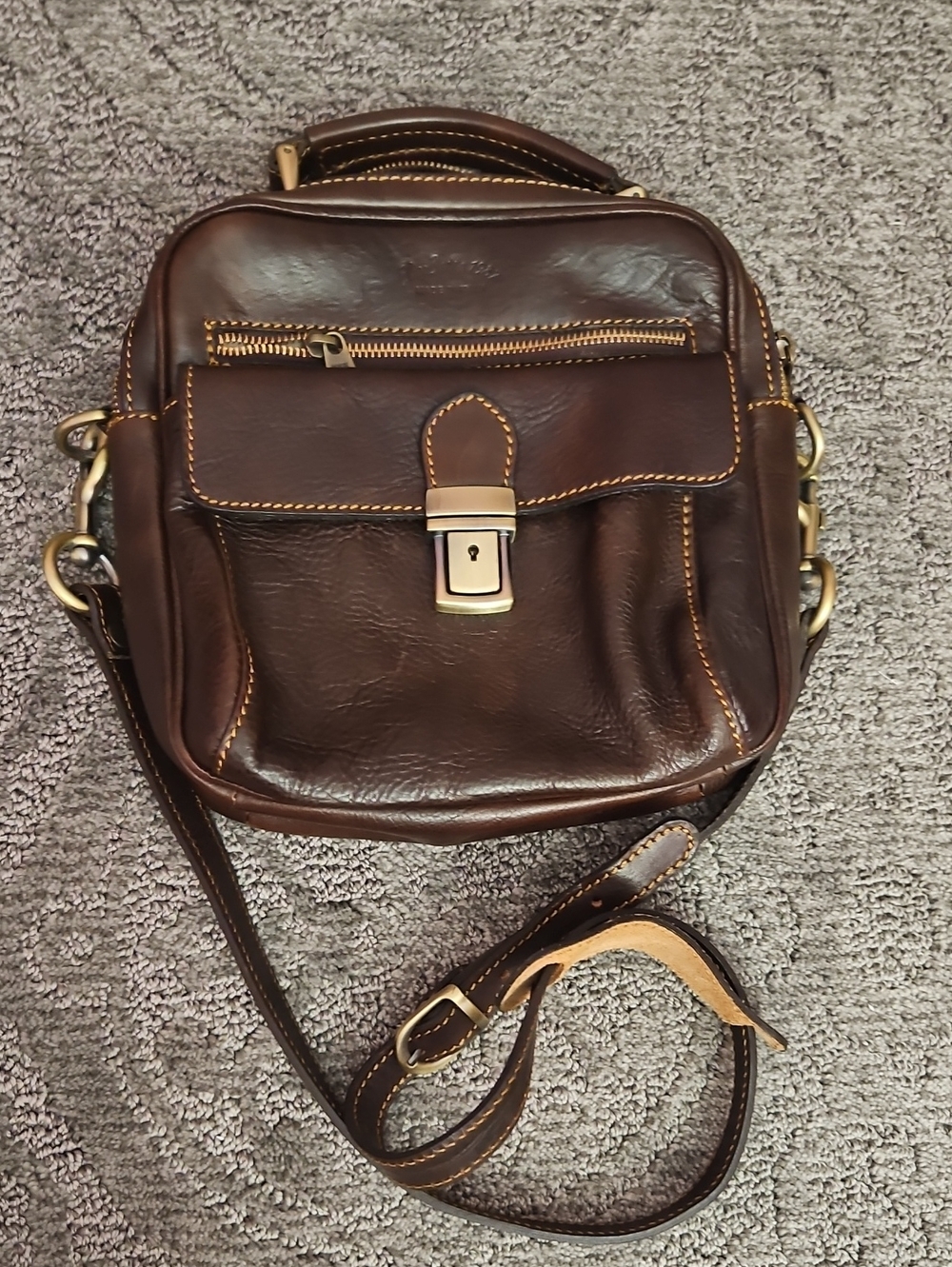 Vintage Elisa Betta 1987 Brown Italy Leather Purse